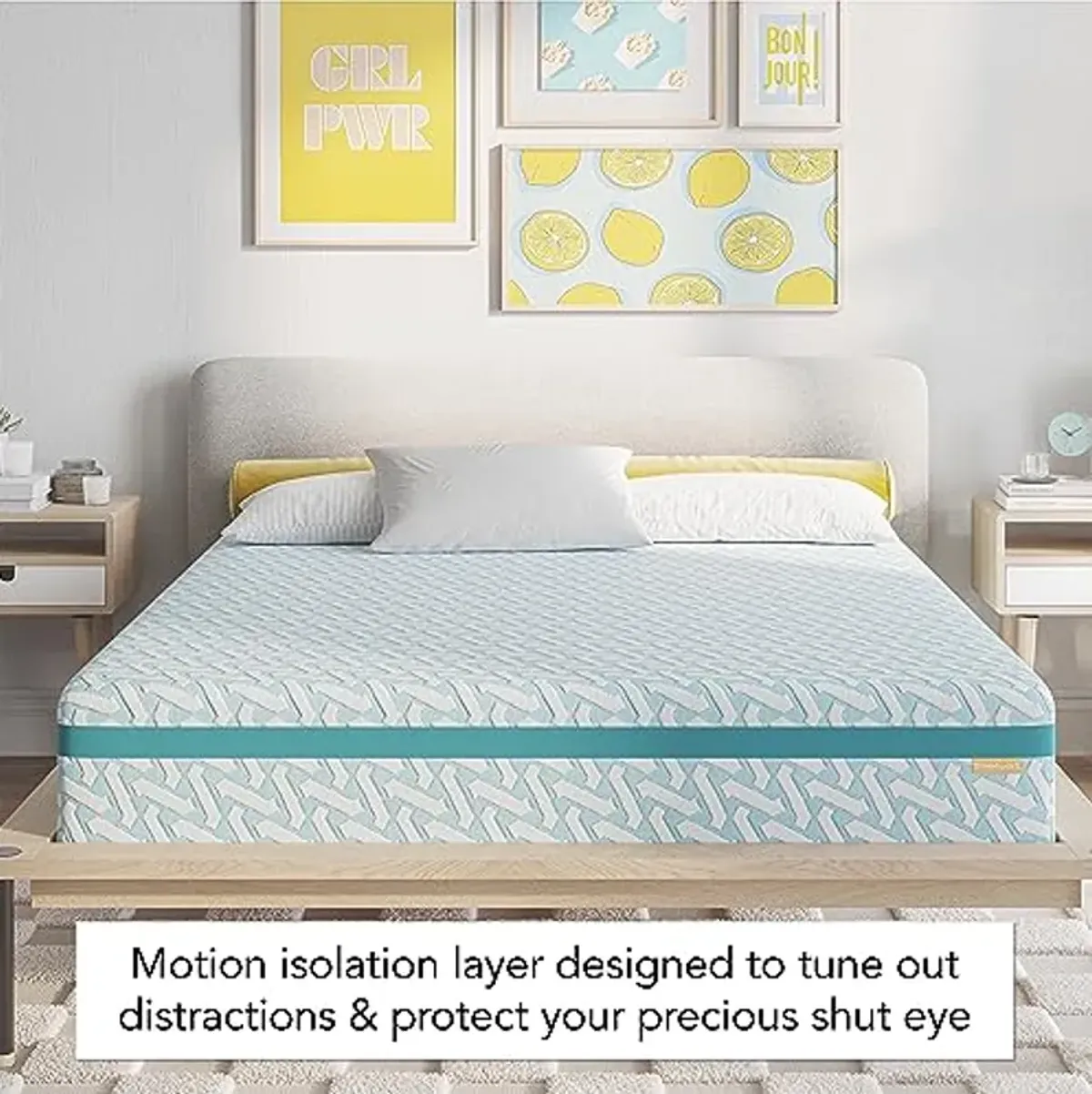 Simmons Blue Dream Gel Memory Foam Mattress: 10'' Medium Firmness Twin Size Mattress - Pressure Relief, Motion Separation, CertiPUR-US Certified - Single Bed in a Box