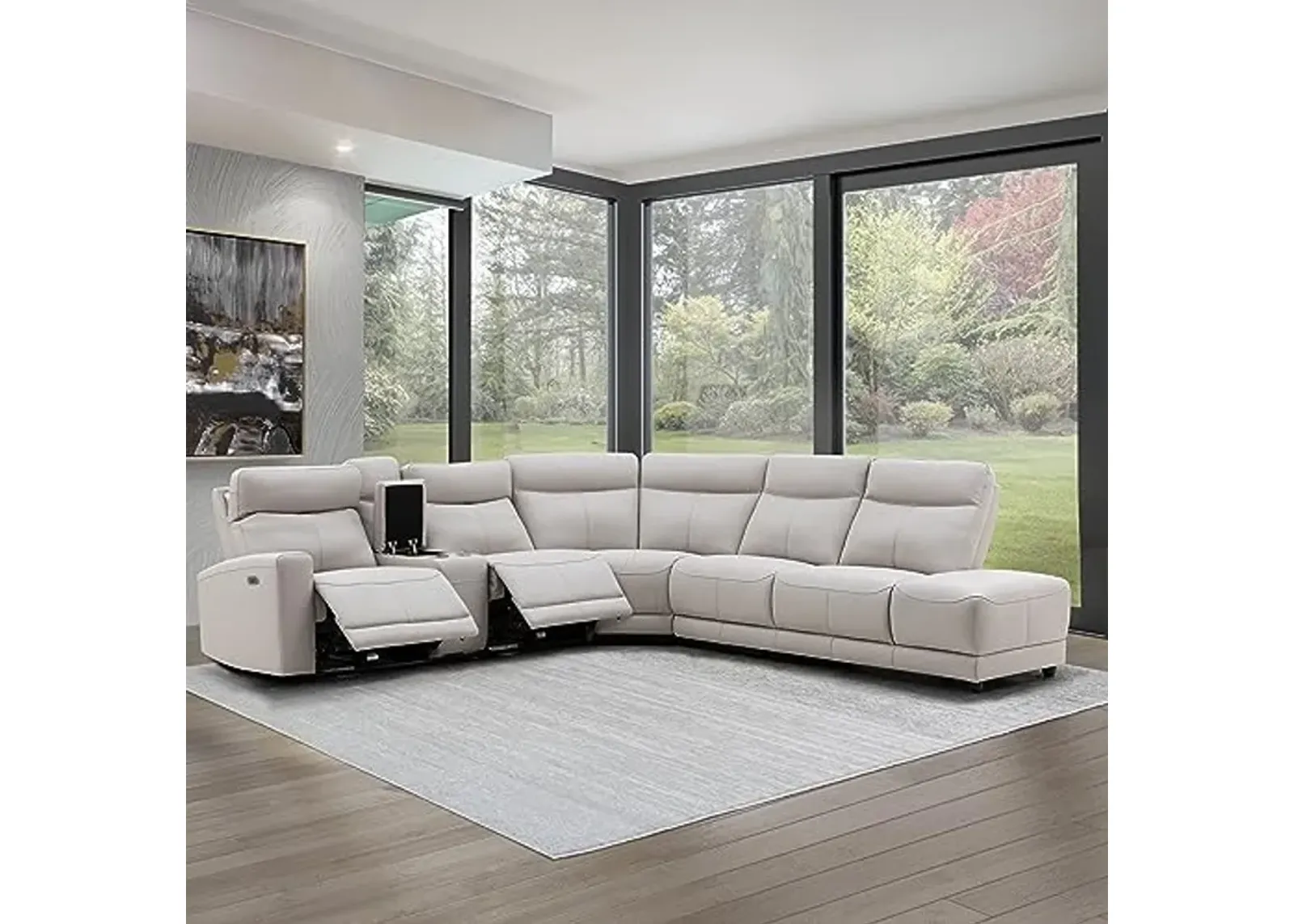 Abbyson Living Carell Sectional, Grey