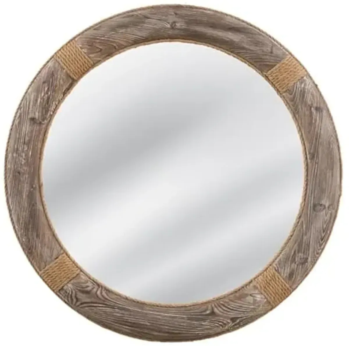 Frederick Wall Mirror in Natural Wood Frame