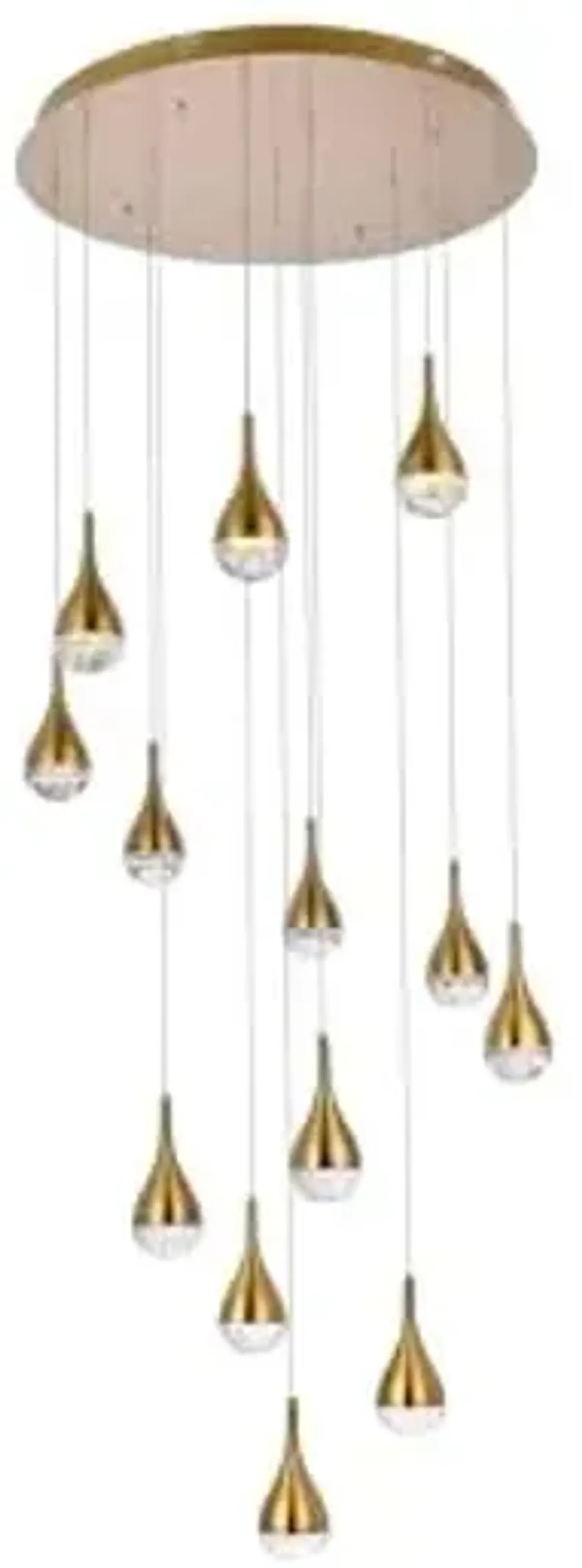 Elegant Lighting Amherst 30 inch LED Chandelier in Satin Gold