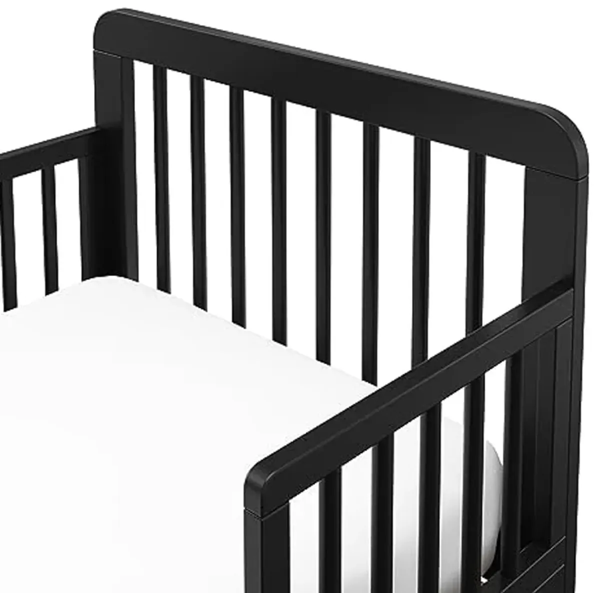 Storkcraft Pasadena Toddler Bed (Black) - GREENGUARD Gold Certified, Fits Standard Full-Size Crib & Toddler Mattress, Toddler Safety Guardrails Included, Complete Design with Footboard