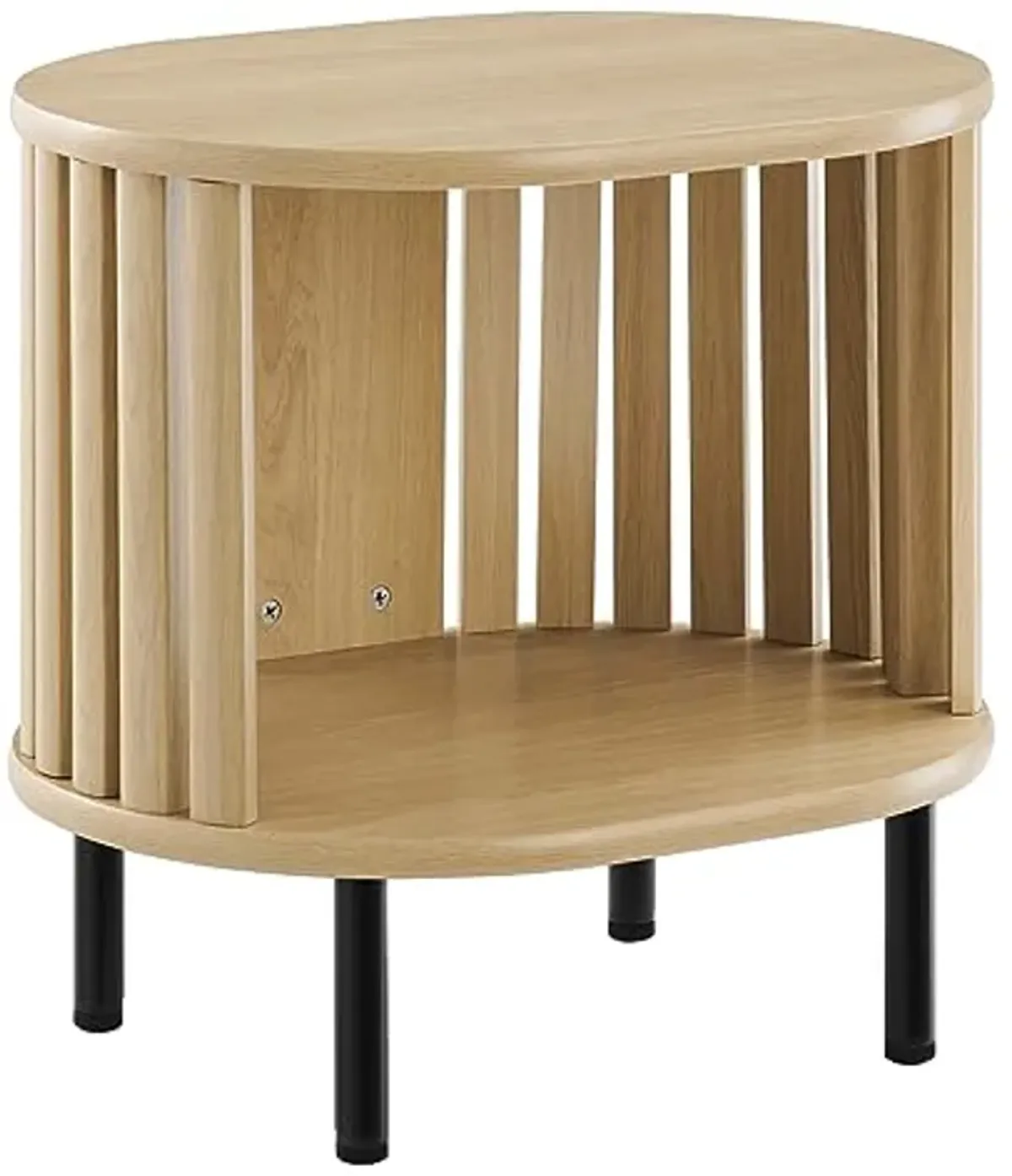 Modway Fortitude Contemporary Side Table with Open Storage, Oak