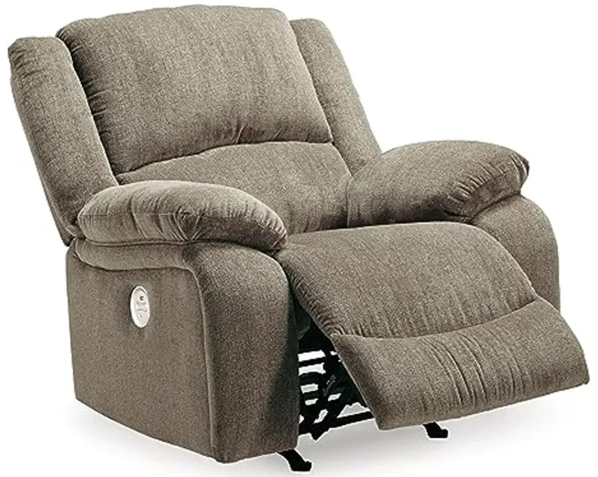 Signature Design by Ashley Draycoll Contemporary Power Rocker Recliner, Grayish Brown