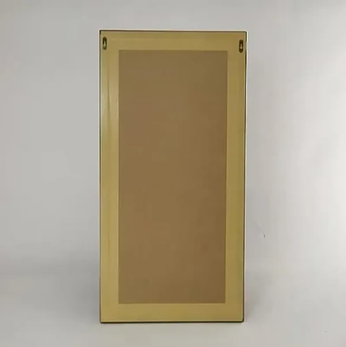 Waybon Brown Huiwen Mirror on Pine Wood Assembly Not Required 19"X1"X38" Wooden Frame