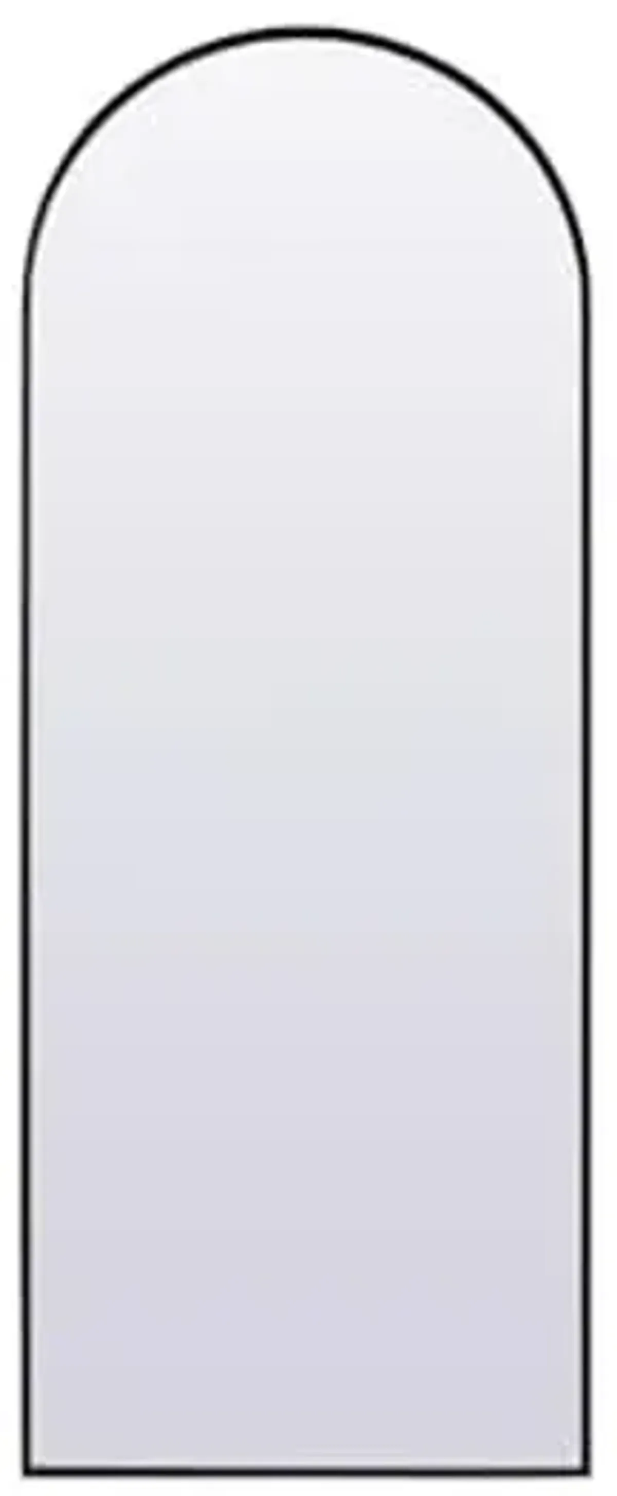 Elegant Lighting Metal Frame Arch Full Length Mirror 28x74 Inch in Black