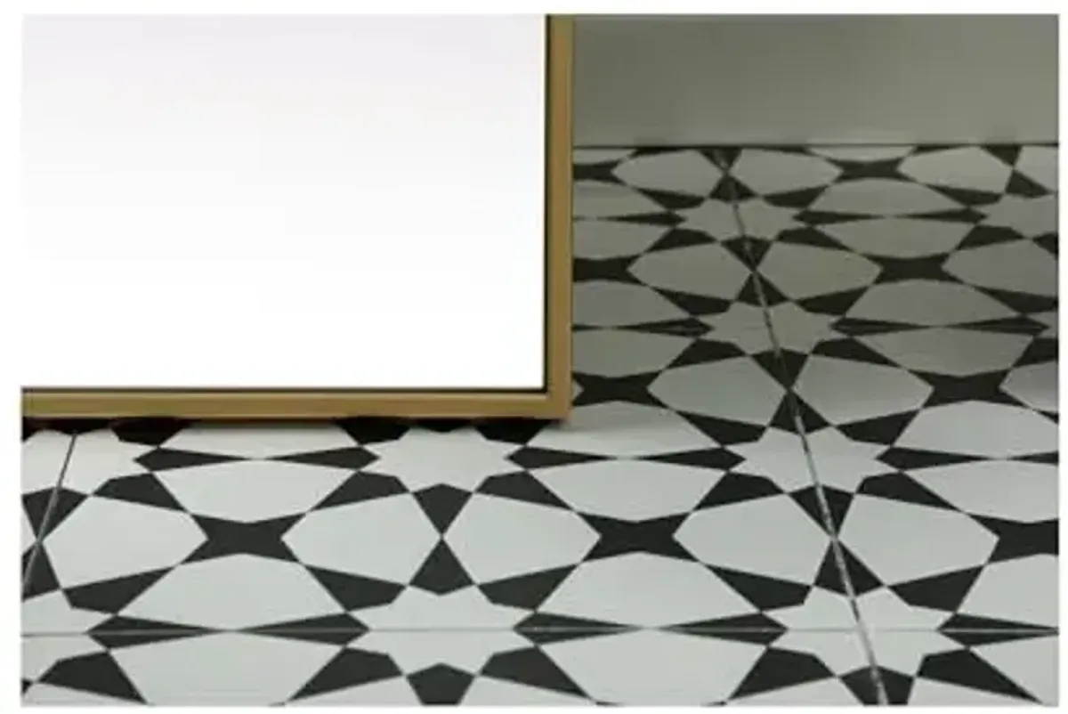 Elegant Lighting Metal Frame Rectangle Full Length Mirror 30x60 Inch in Brass