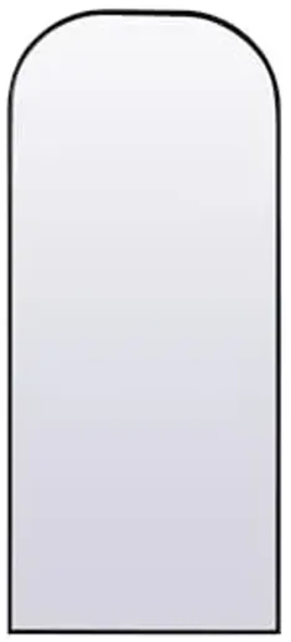 Elegant Lighting Metal Frame Arch Full Length Mirror 28x66 Inch in Black