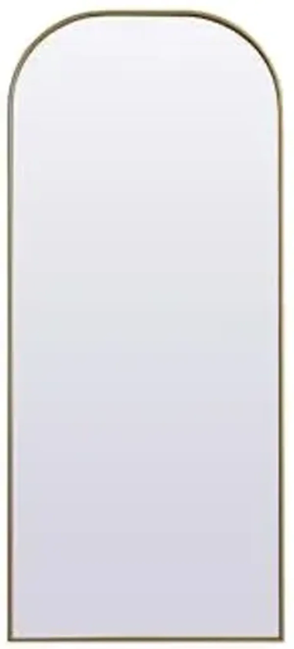 Elegant Lighting Metal Frame Arch Full Length Mirror 28x66 Inch in Brass