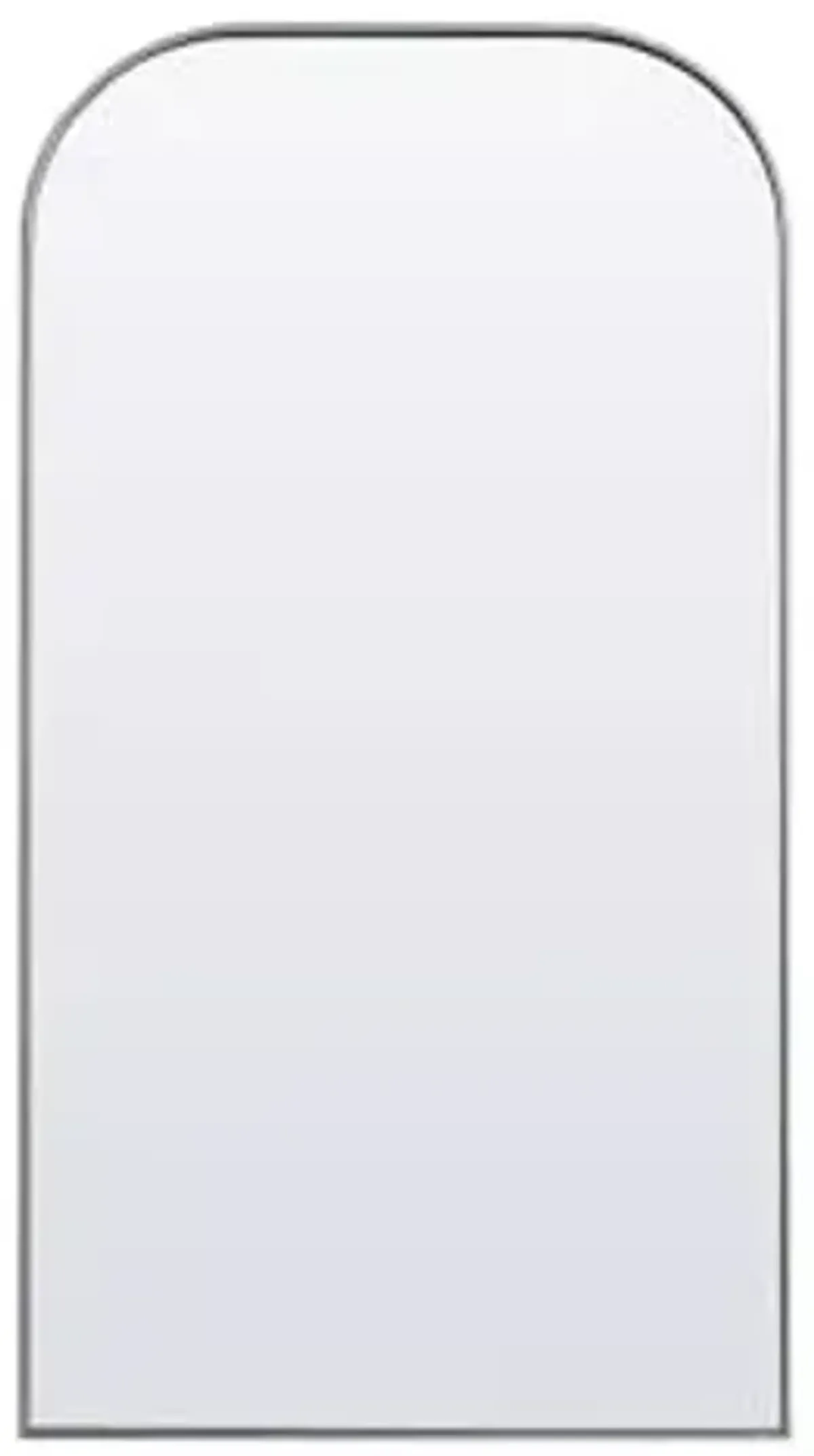 Elegant Lighting Metal Frame Arch Full Length Mirror 35x66 Inch in Silver