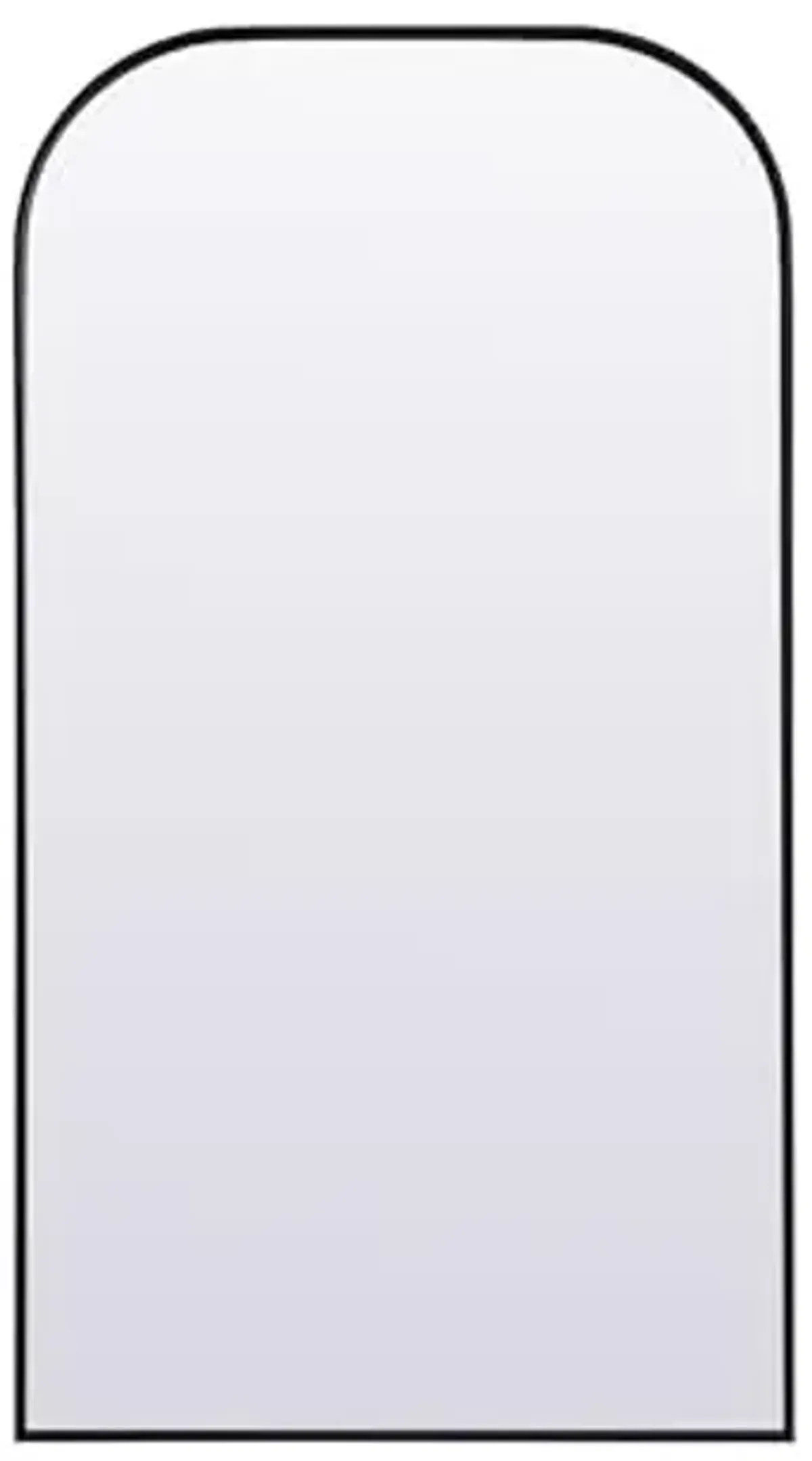 Elegant Lighting Metal Frame Arch Full Length Mirror 35x66 Inch in Black