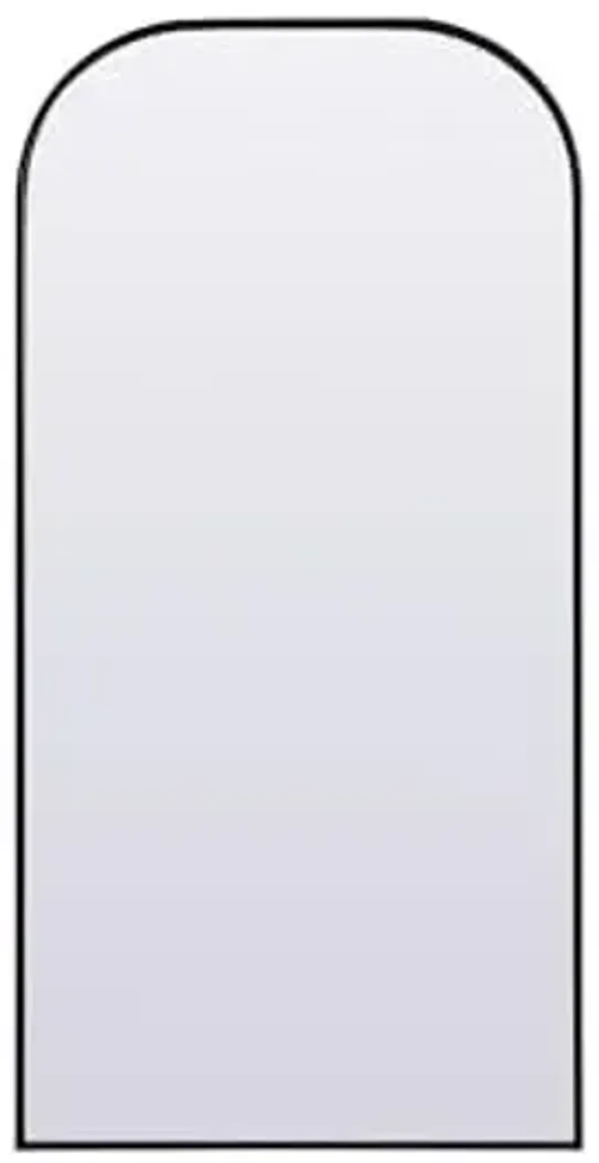 Elegant Lighting Metal Frame Arch Full Length Mirror 32x66 Inch in Black