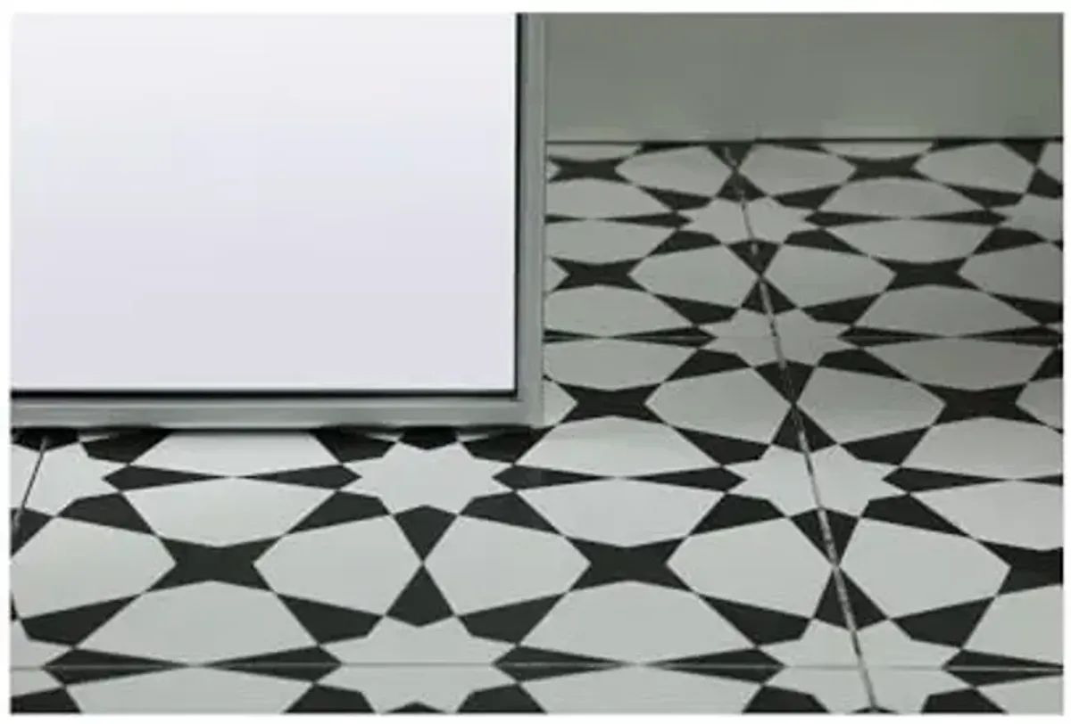 Elegant Decor Blaire 28x74 Arch Modern Iron/Wood Full Length Mirror in Brass