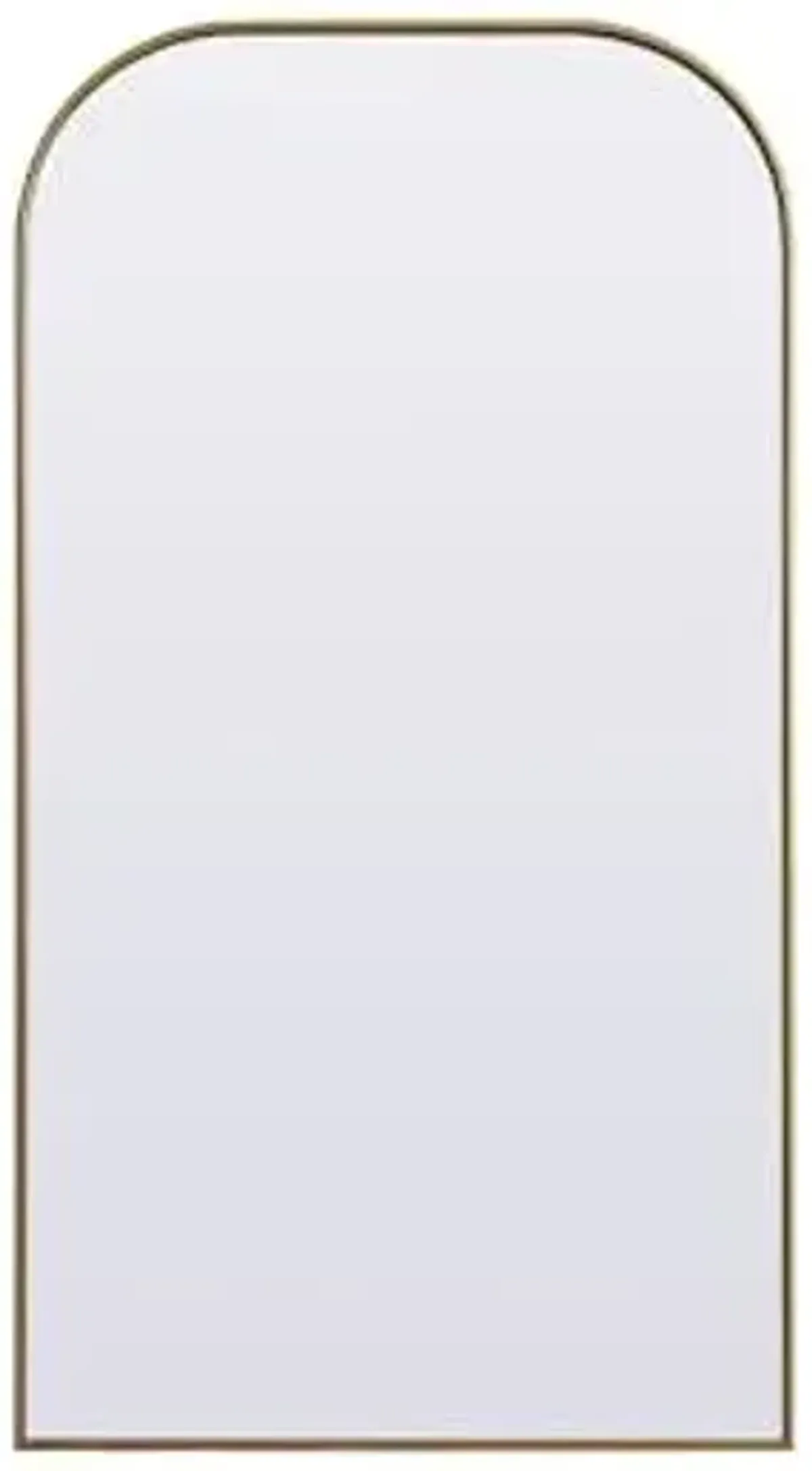 Elegant Lighting Metal Frame Arch Full Length Mirror 35x66 Inch in Brass