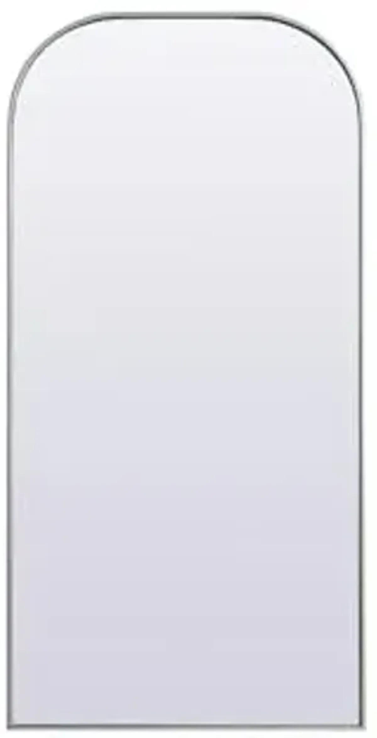 Elegant Lighting Metal Frame Arch Full Length Mirror 32x66 Inch in Silver