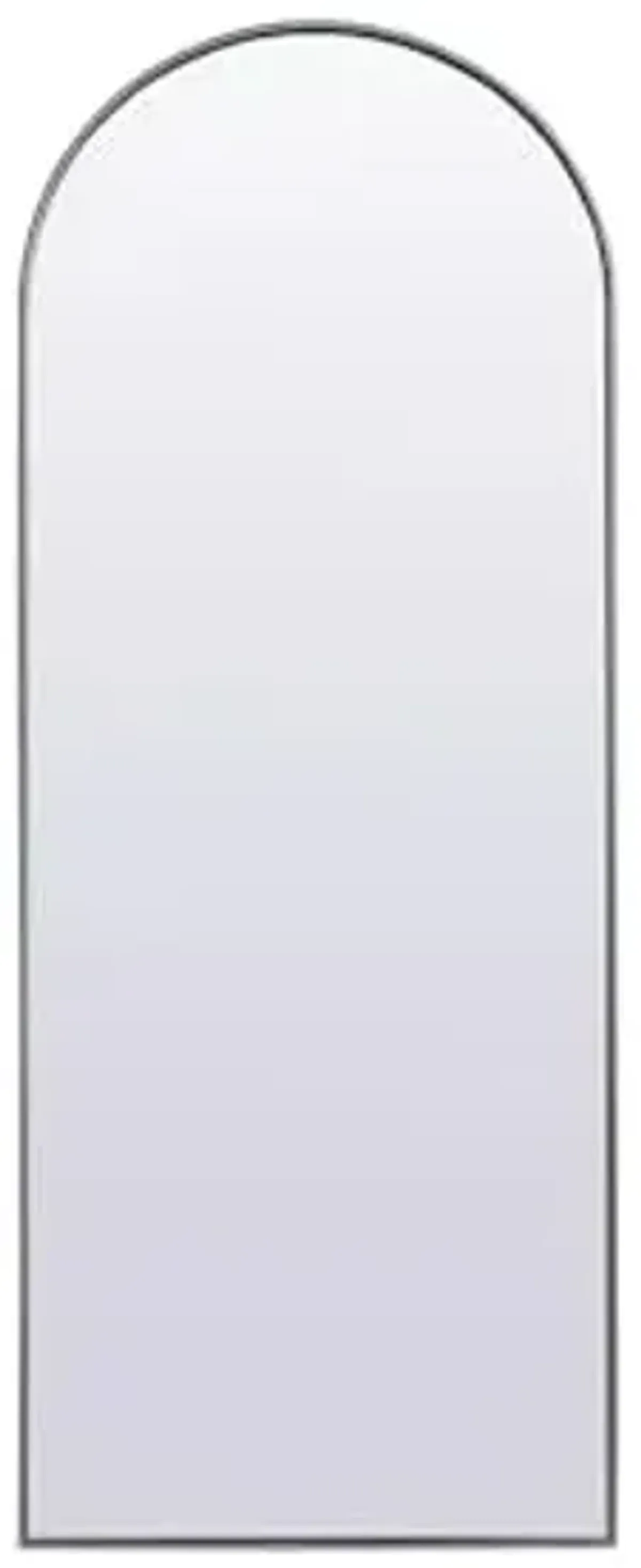 Elegant Lighting Metal Frame Arch Full Length Mirror 28x74 Inch in Silver