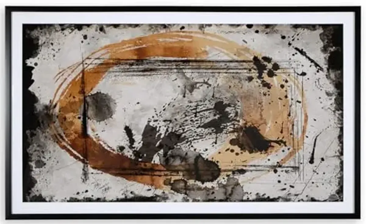 Signature Design by Ashley Clefting Contemporary Framed Wall Art, 63x37, Black & Dark Brown