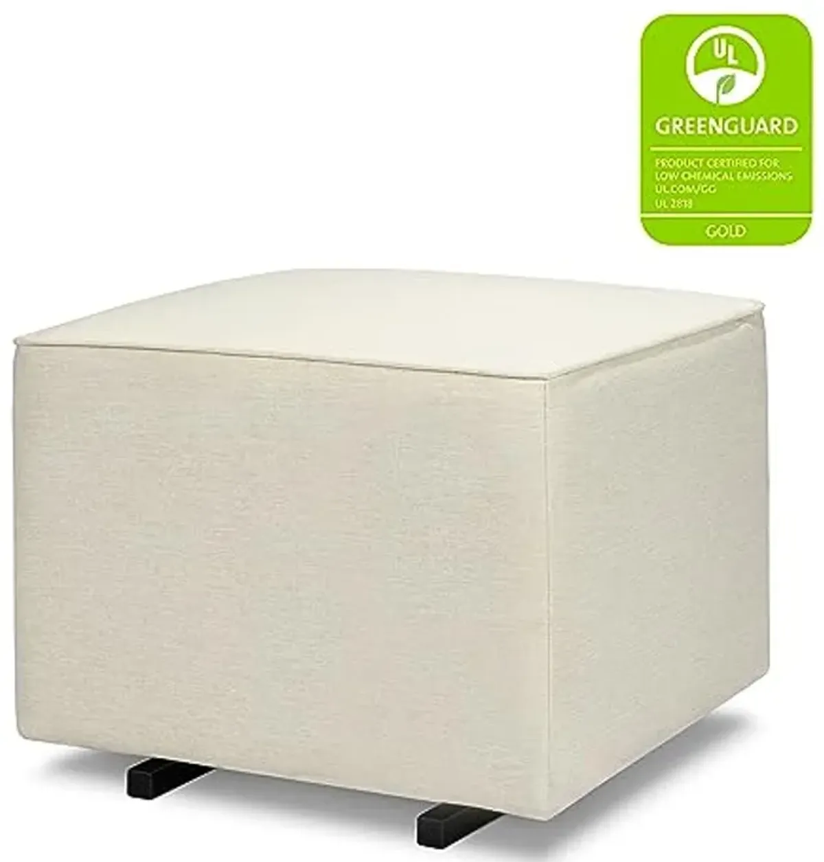 DaVinci Universal Gliding Ottoman in Vanilla, GREENGUARD Gold & CertiPUR-US Certified