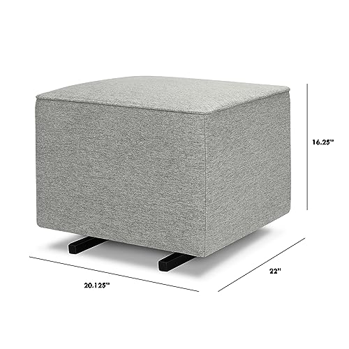 DaVinci Universal Gliding Ottoman in Frost Grey, GREENGUARD Gold & CertiPUR-US Certified