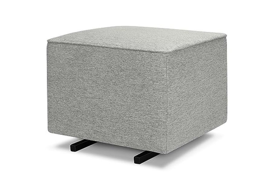 DaVinci Universal Gliding Ottoman in Frost Grey, GREENGUARD Gold & CertiPUR-US Certified