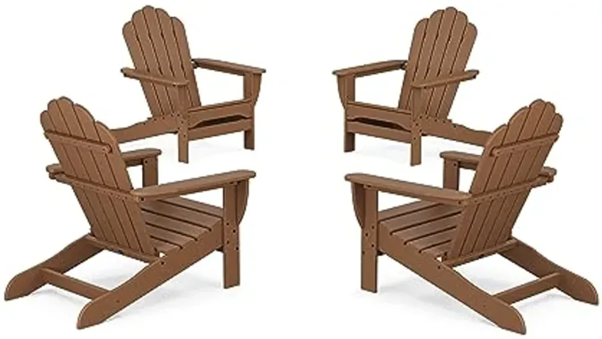 Trex Outdoor Furniture 4-Piece Monterey Bay Oversized Adirondack Chair Conversation Set in Tree House