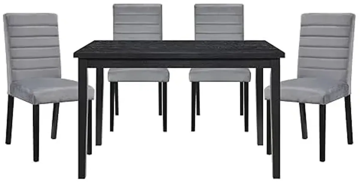 Lexicon Clover 5-Piece Dining Set, Black
