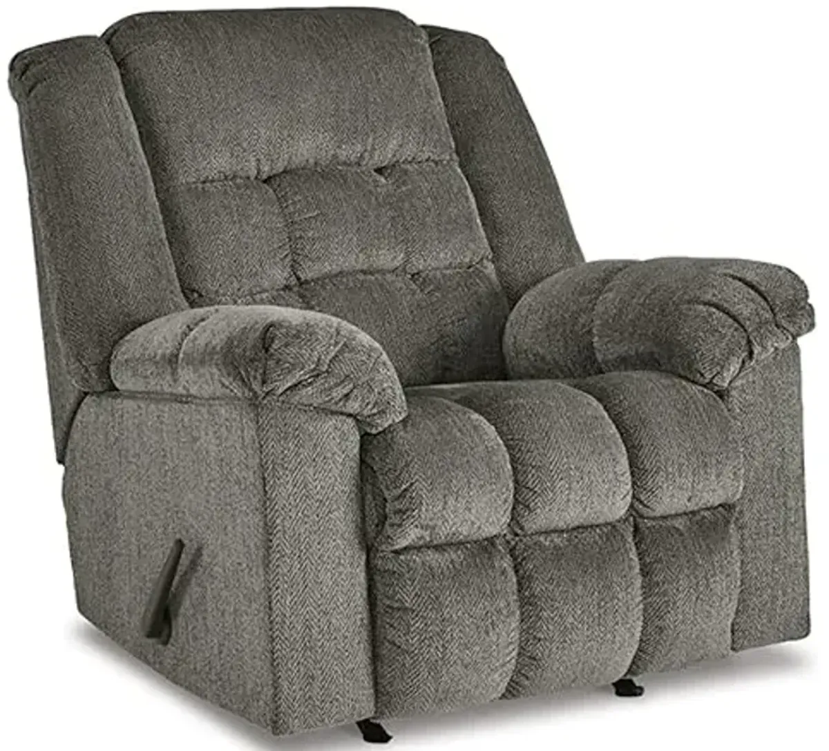 Signature Design by Ashley Kegler Contemporary Tufted Manual Rocker Recliner, Gray