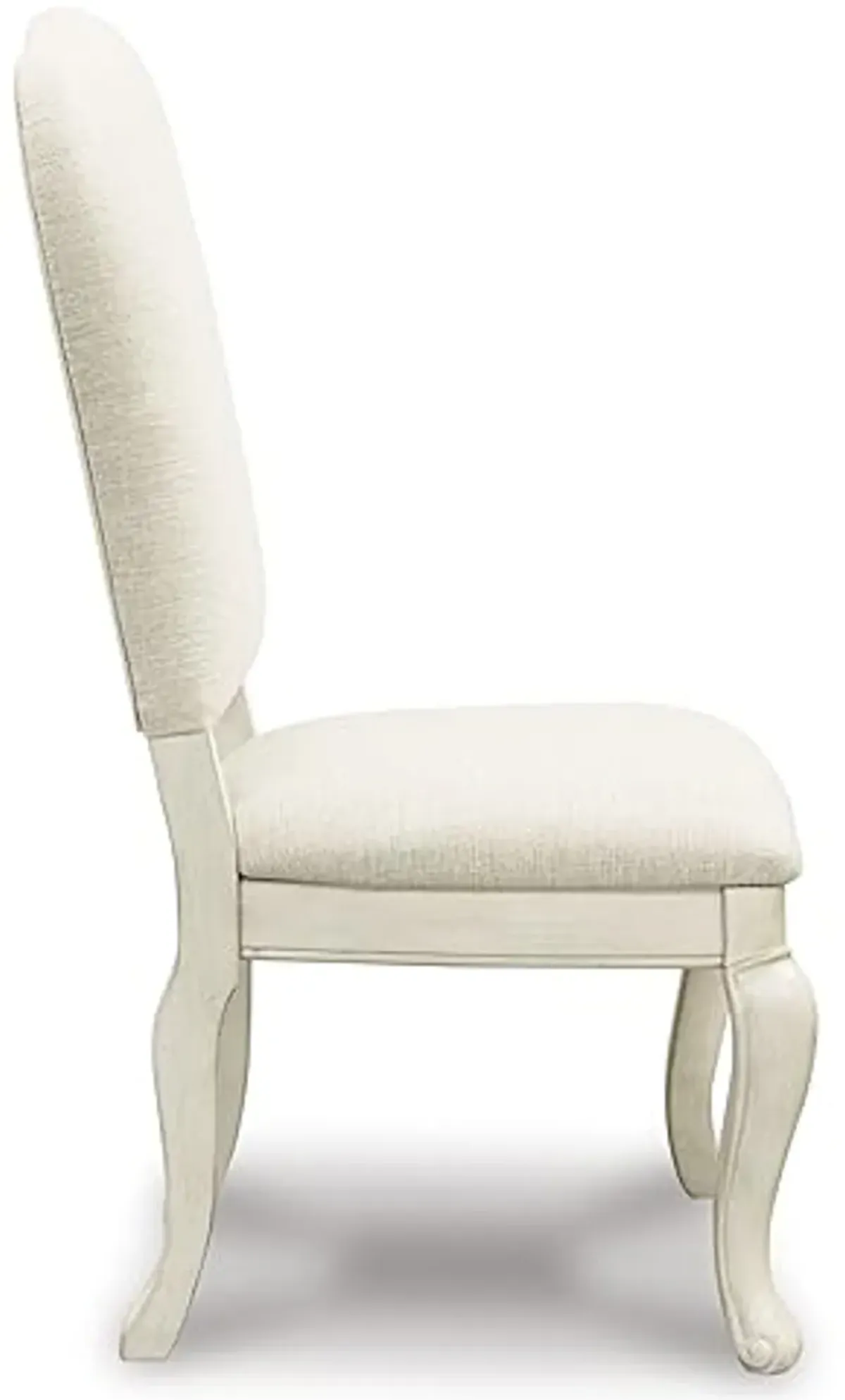 Signature Design by Ashley Arlendyne Classic Linen Upholstered Dining Side Chair, Set of 2, White