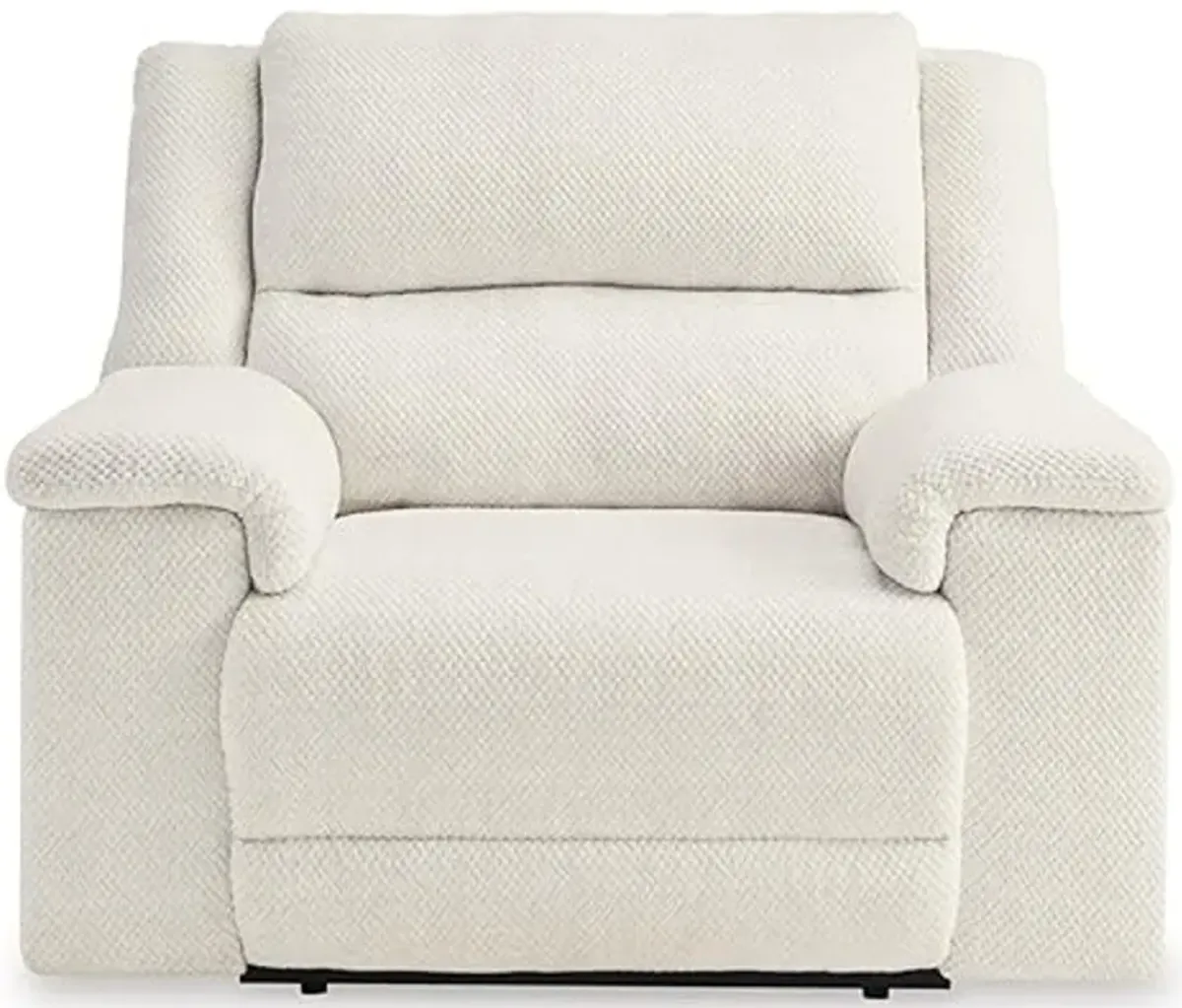 Signature Design by Ashley Keensburg Coastal Oversized Power Recliner with USB Ports, White