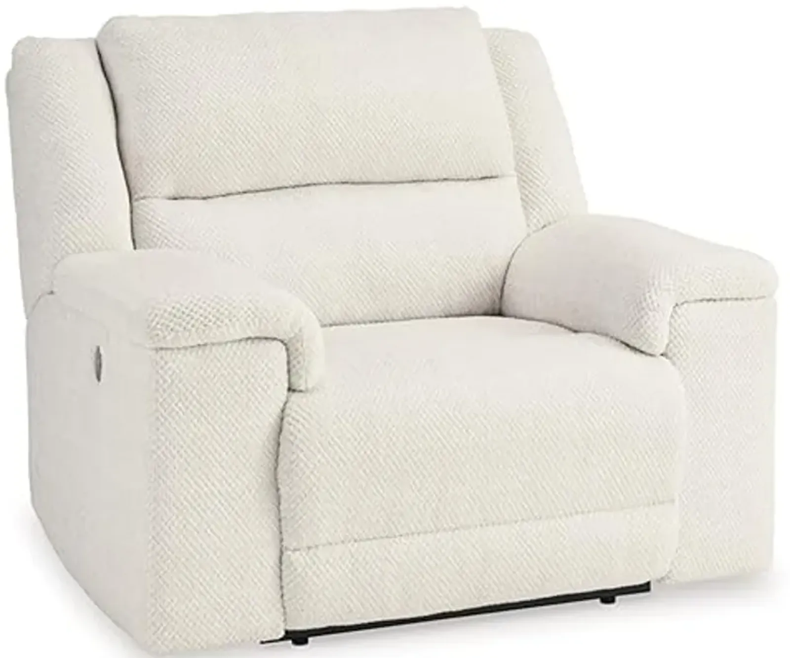 Signature Design by Ashley Keensburg Coastal Oversized Power Recliner with USB Ports, White