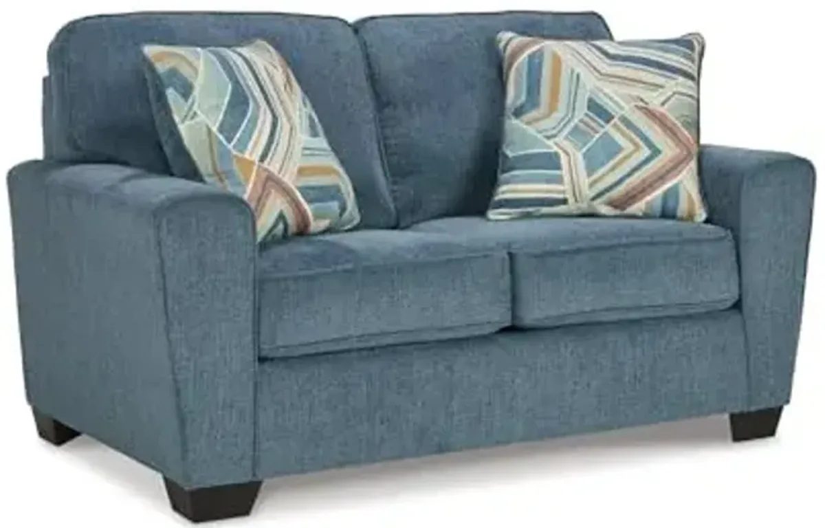 Signature Design by Ashley Cashton Casual Loveseat for Living Room, Blue