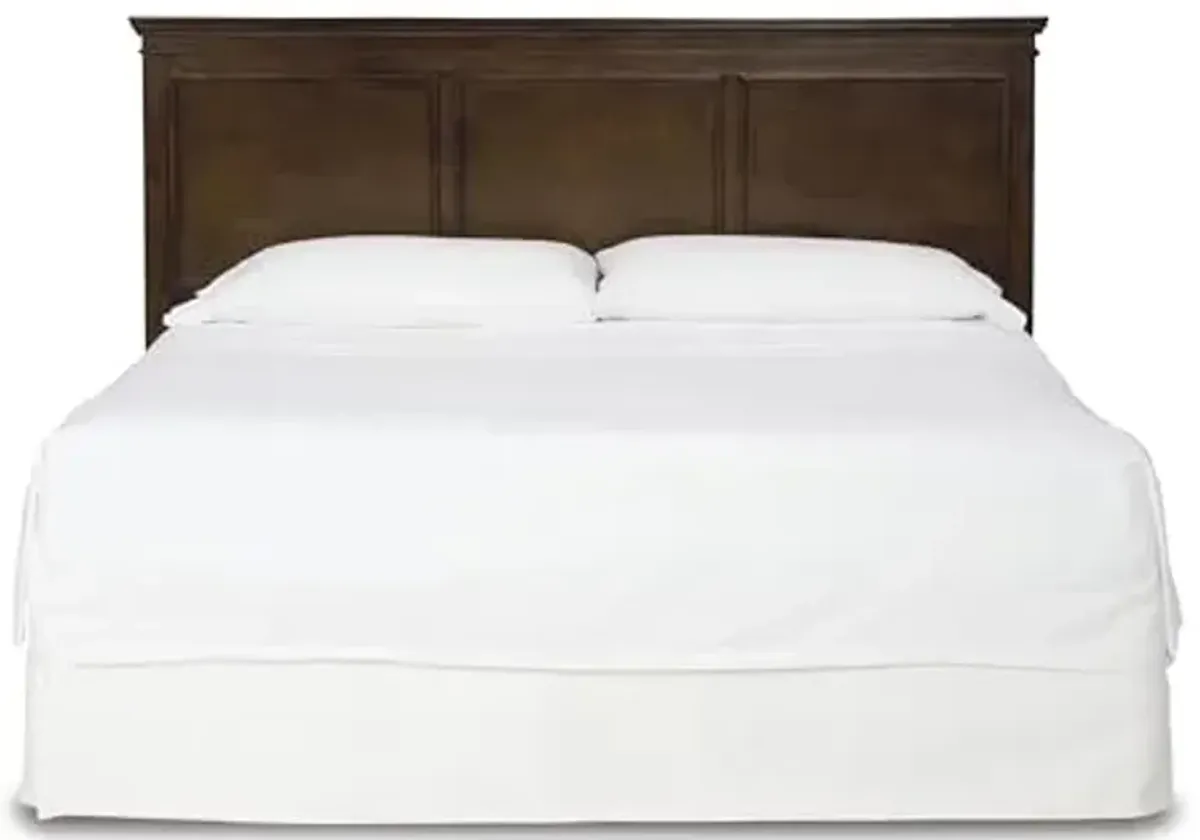 Signature Design by Ashley Danabrin Farmhouse Panel Headboard, King/California King, Dark Brown