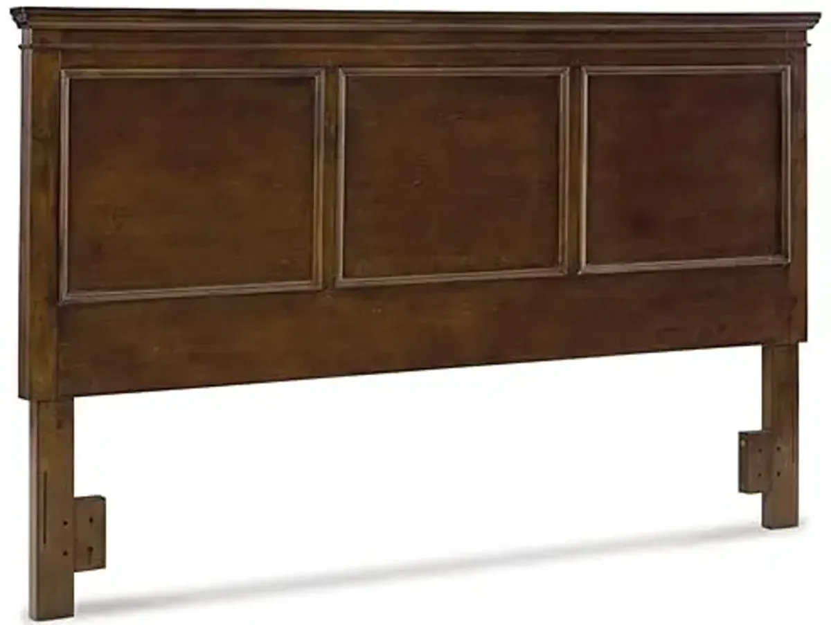 Signature Design by Ashley Danabrin Farmhouse Panel Headboard, King/California King, Dark Brown