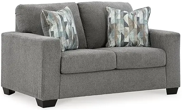 Signature Design by Ashley Deltona Casual Loveseat for Living Room, Gray
