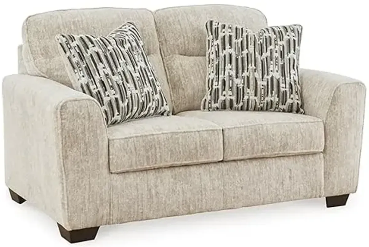 Signature Design by Ashley Lonoke Contemporary Loveseat for Living Room, Beige