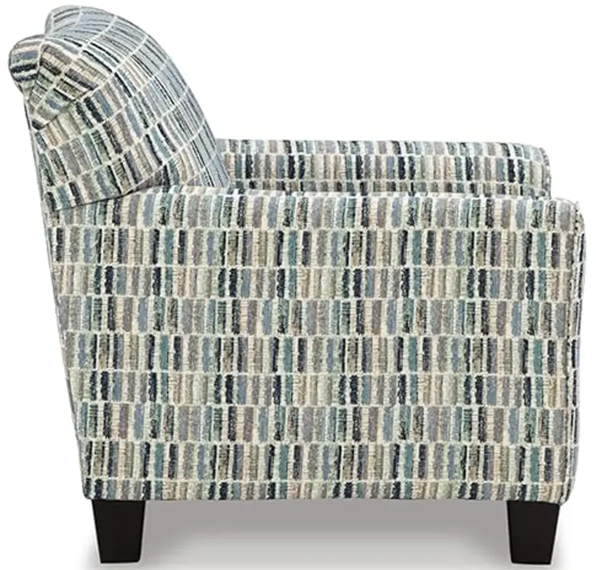 Signature Design by Ashley Valerano Contemporary Geometric Upholstered Accent Chair, Blue & Beige