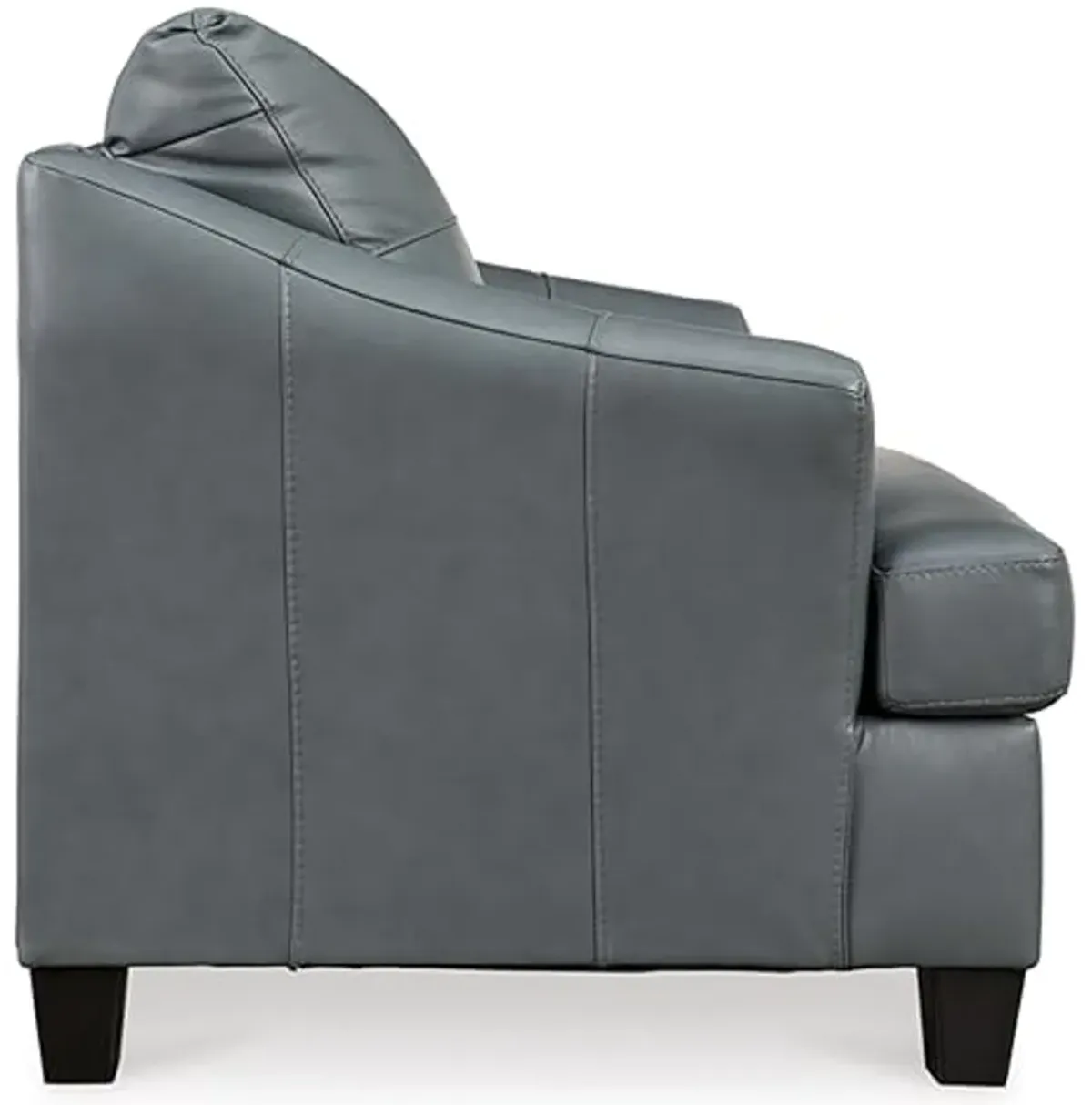 Signature Design by Ashley Genoa Contemporary Leather Match Upholstered Oversized Chair, Gray