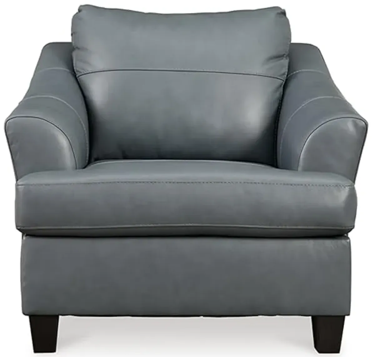 Signature Design by Ashley Genoa Contemporary Leather Match Upholstered Oversized Chair, Gray