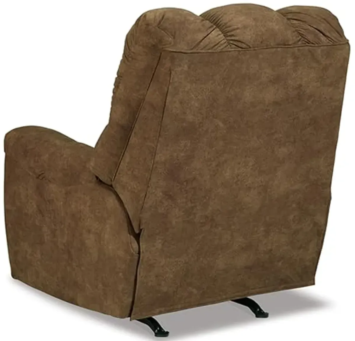 Signature Design by Ashley Potrol Contemporary Tufted Faux Leather Manual Rocker Recliner, Dark Brown