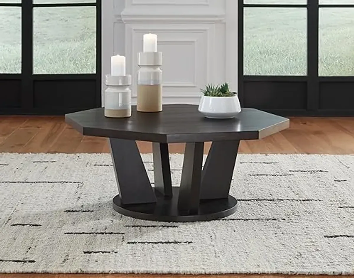 Signature Design by Ashley Chasinfield Modern Cocktail Table for Living Room, Dark Brown