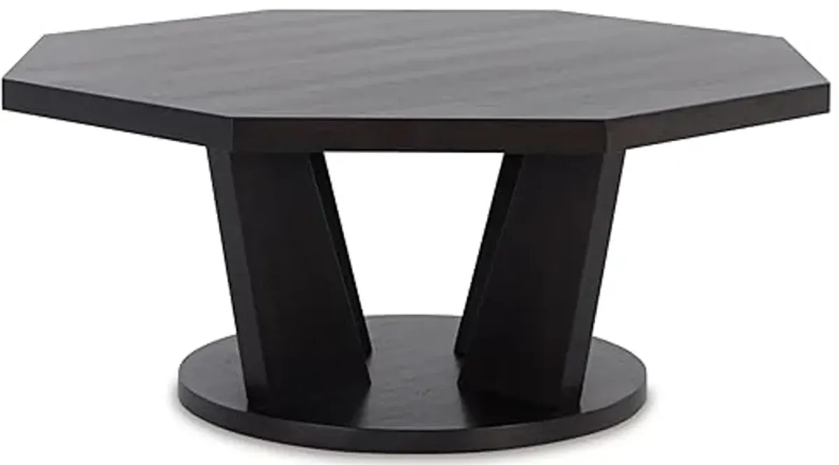 Signature Design by Ashley Chasinfield Modern Cocktail Table for Living Room, Dark Brown