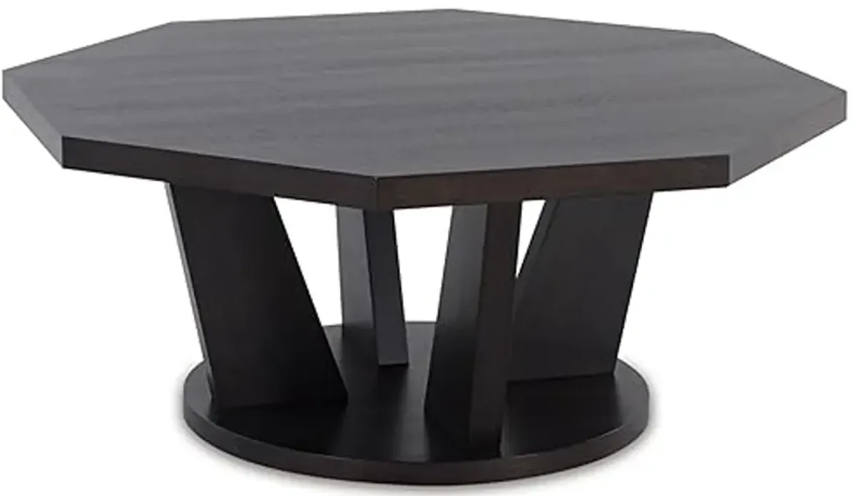 Signature Design by Ashley Chasinfield Modern Cocktail Table for Living Room, Dark Brown