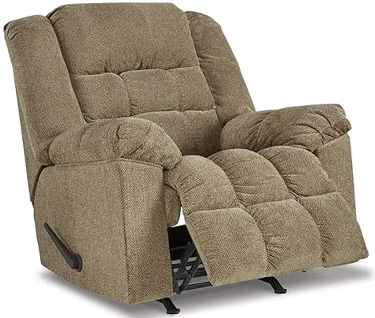 Signature Design by Ashley Kegler Contemporary Tufted Manual Rocker Recliner, Light Brown