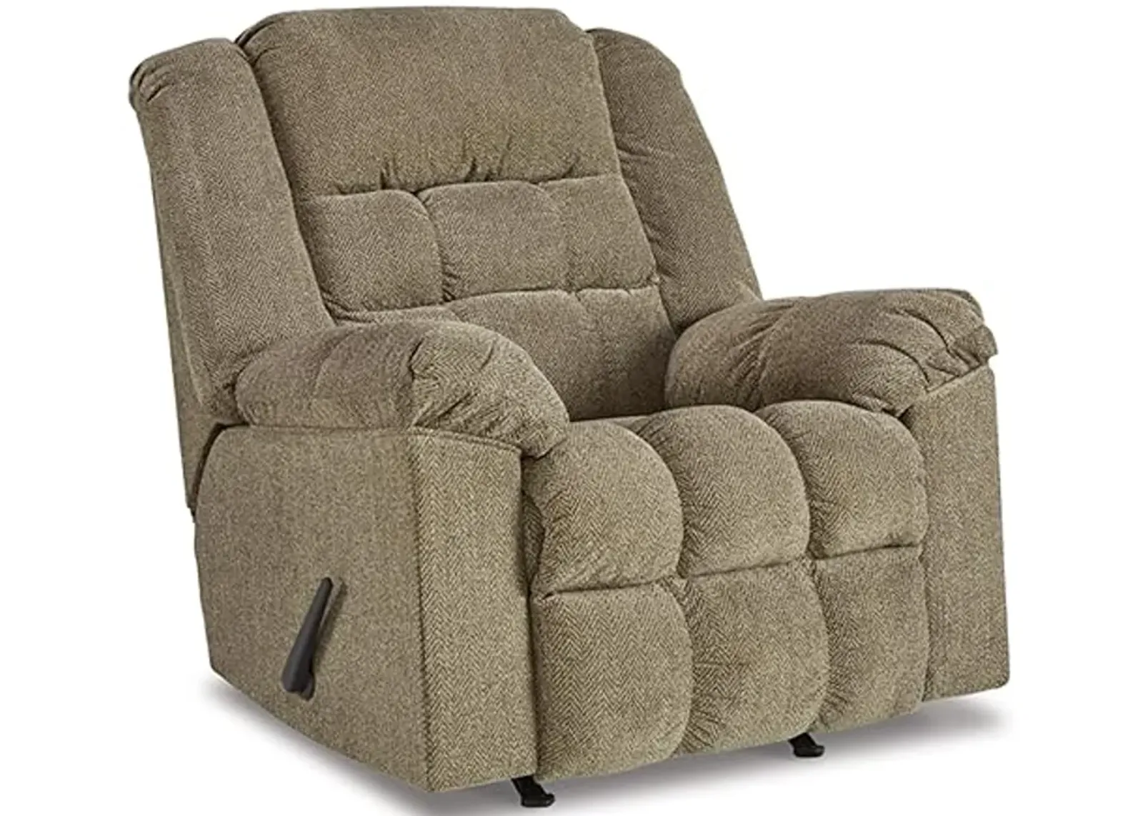 Signature Design by Ashley Kegler Contemporary Tufted Manual Rocker Recliner, Light Brown