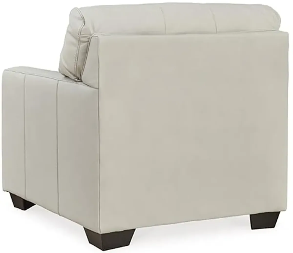 Signature Design by Ashley Belziani Coastal Tufted Leather Match Upholstered Oversized Chair, White