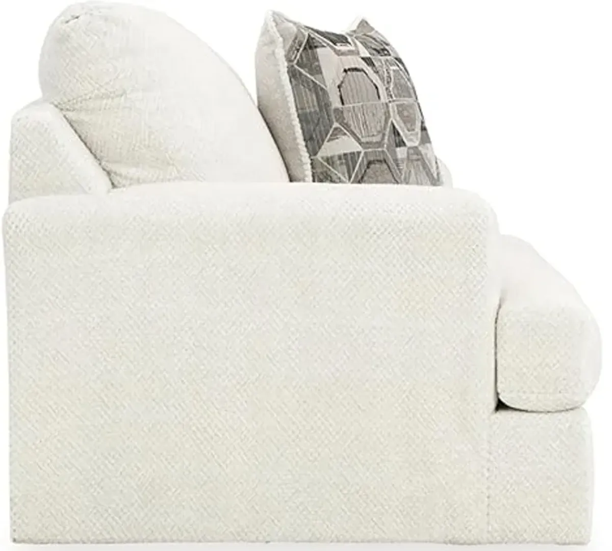 Signature Design by Ashley Karinne Coastal Upholstered Oversized Chair, White