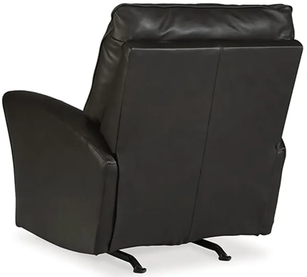 Signature Design by Ashley McAleer Modern Leather Match Manual Rocker Recliner, Black