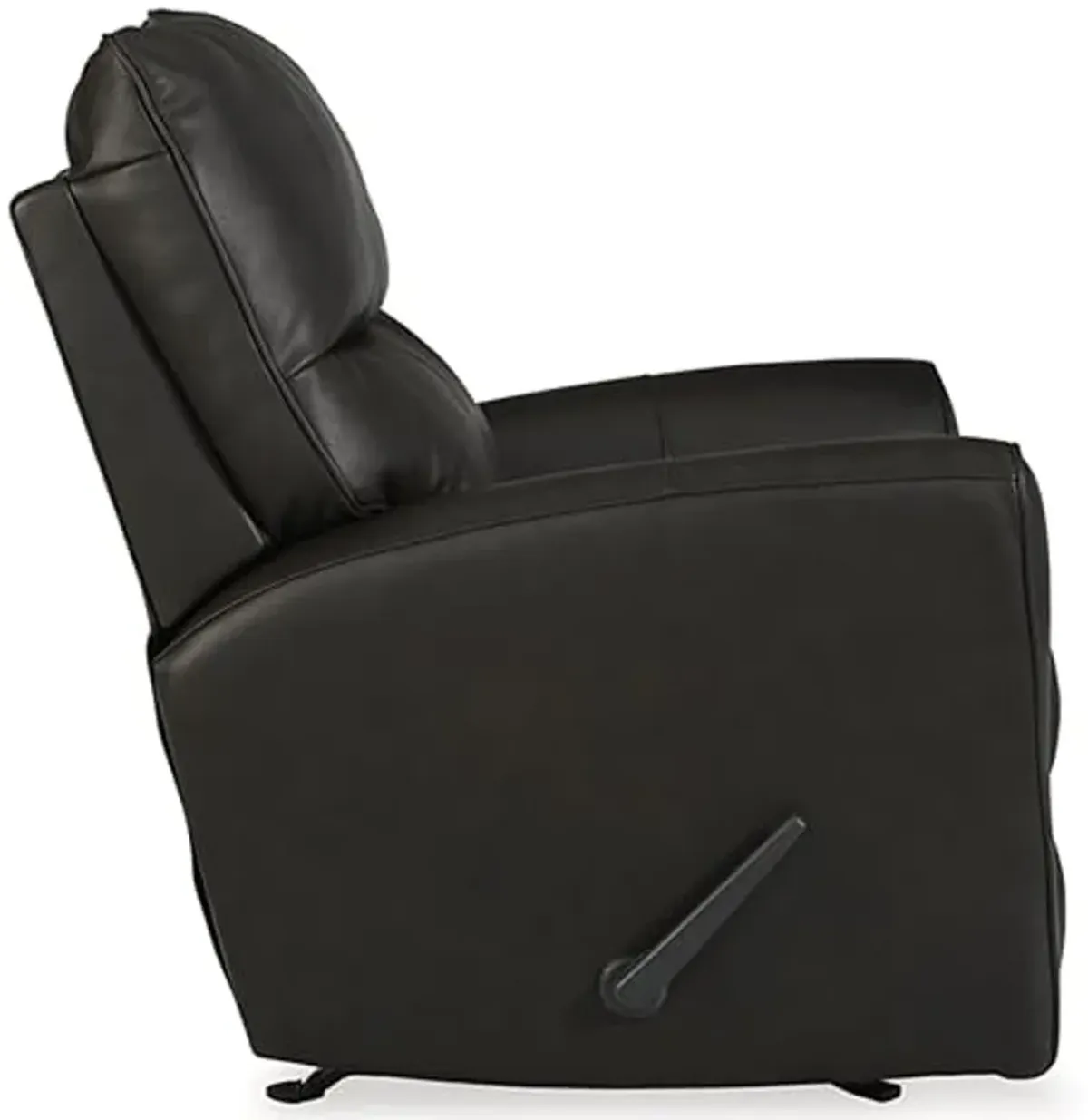 Signature Design by Ashley McAleer Modern Leather Match Manual Rocker Recliner, Black