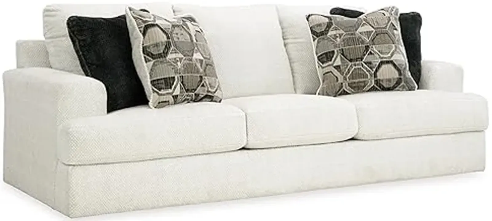 Signature Design by Ashley Karinne Coastal Sofa with Non-skid Legs, White