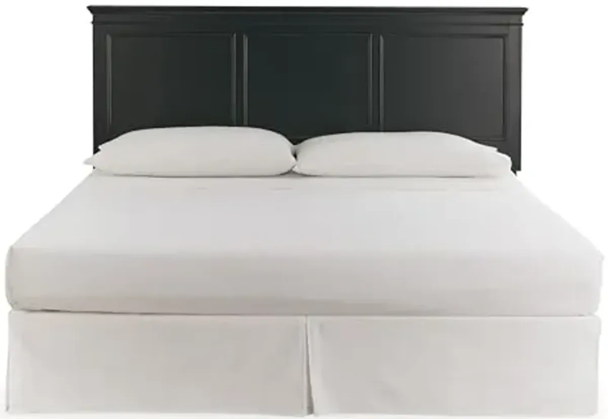 Signature Design by Ashley Lanolee Classic Panel Headboard, King/California King, Black