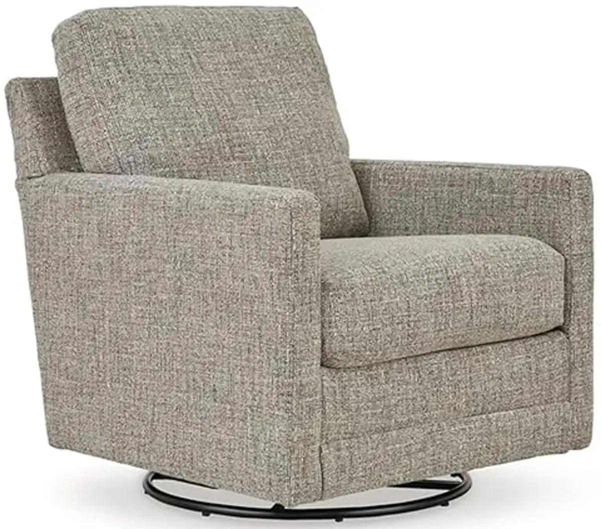 Signature Design by Ashley Bralynn Classic Upholstered Swivel Glider Accent Chair, Light Gray